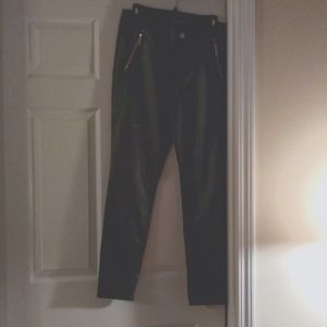 Gorgeous green coated denim